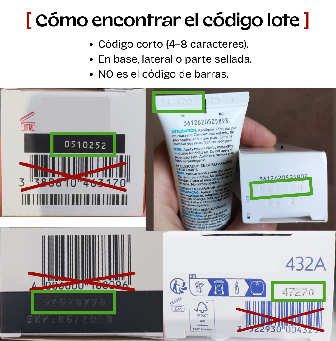 Cómo encontrar el código lote